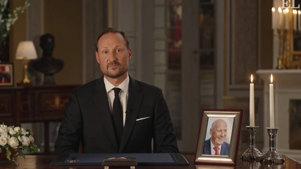 Haakon VIII afronta el duelo familiar junto a sus hijos y la reina Sonia